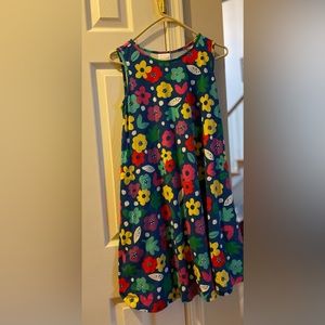Hanna Andersson blue floral sleeveless dress